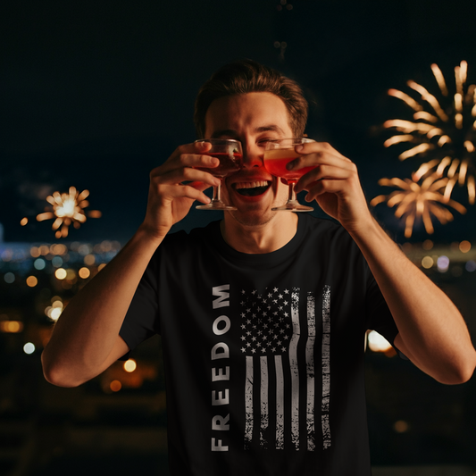 Faith Family Freedom Shirt, American Flag Christian Tee, Patriotic Fourth of July Shirt, USA Freedom Tee