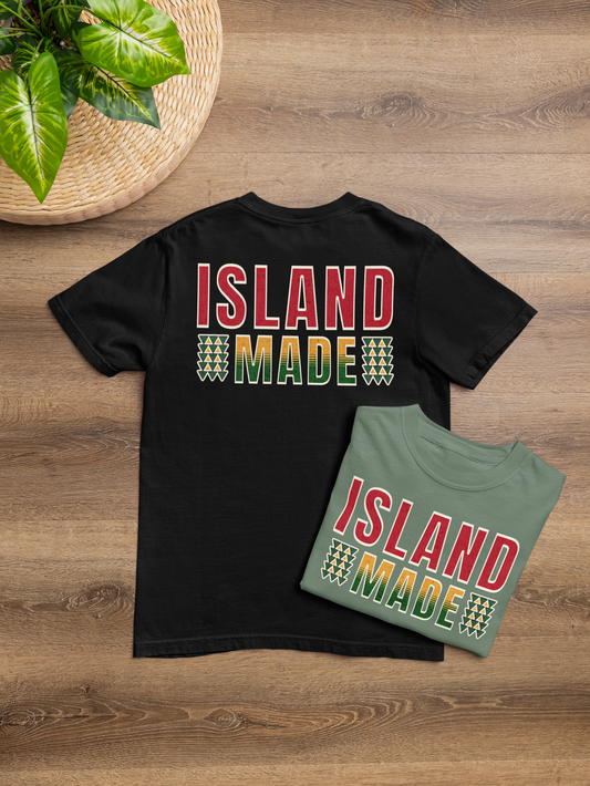 Island Made Vintage Graphic Tee | Polynesian Pride Shirt