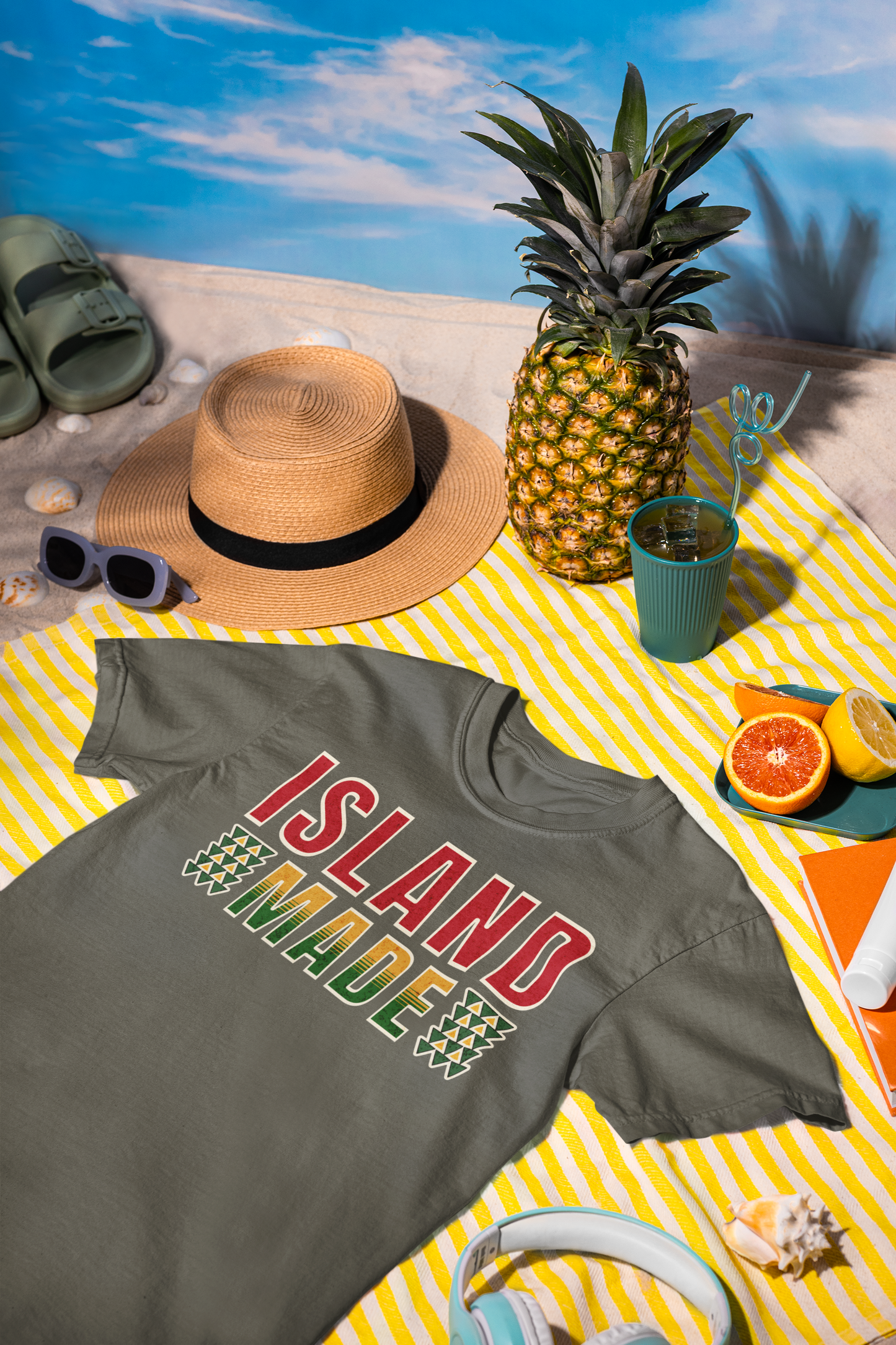 Island Made Vintage Graphic Tee | Polynesian Pride Shirt