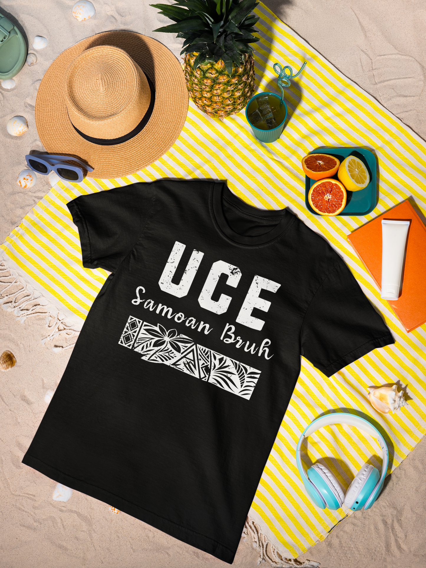 Samoan Bruh UCE Graphic T-Shirt | Bold Island Tatau Print Streetwear