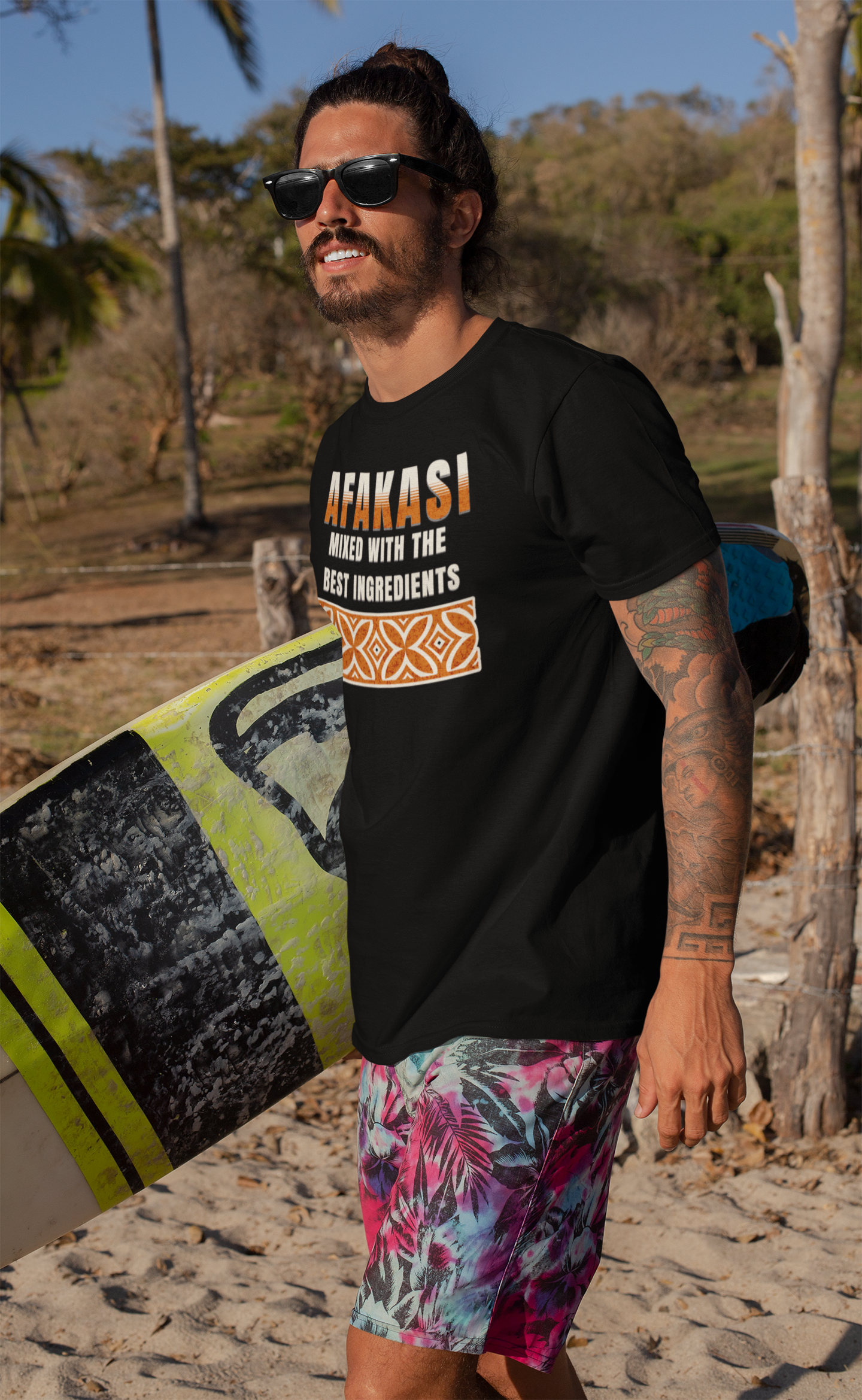 Afakasi Heritage Graphic Tee – Polynesian Roots & Culture