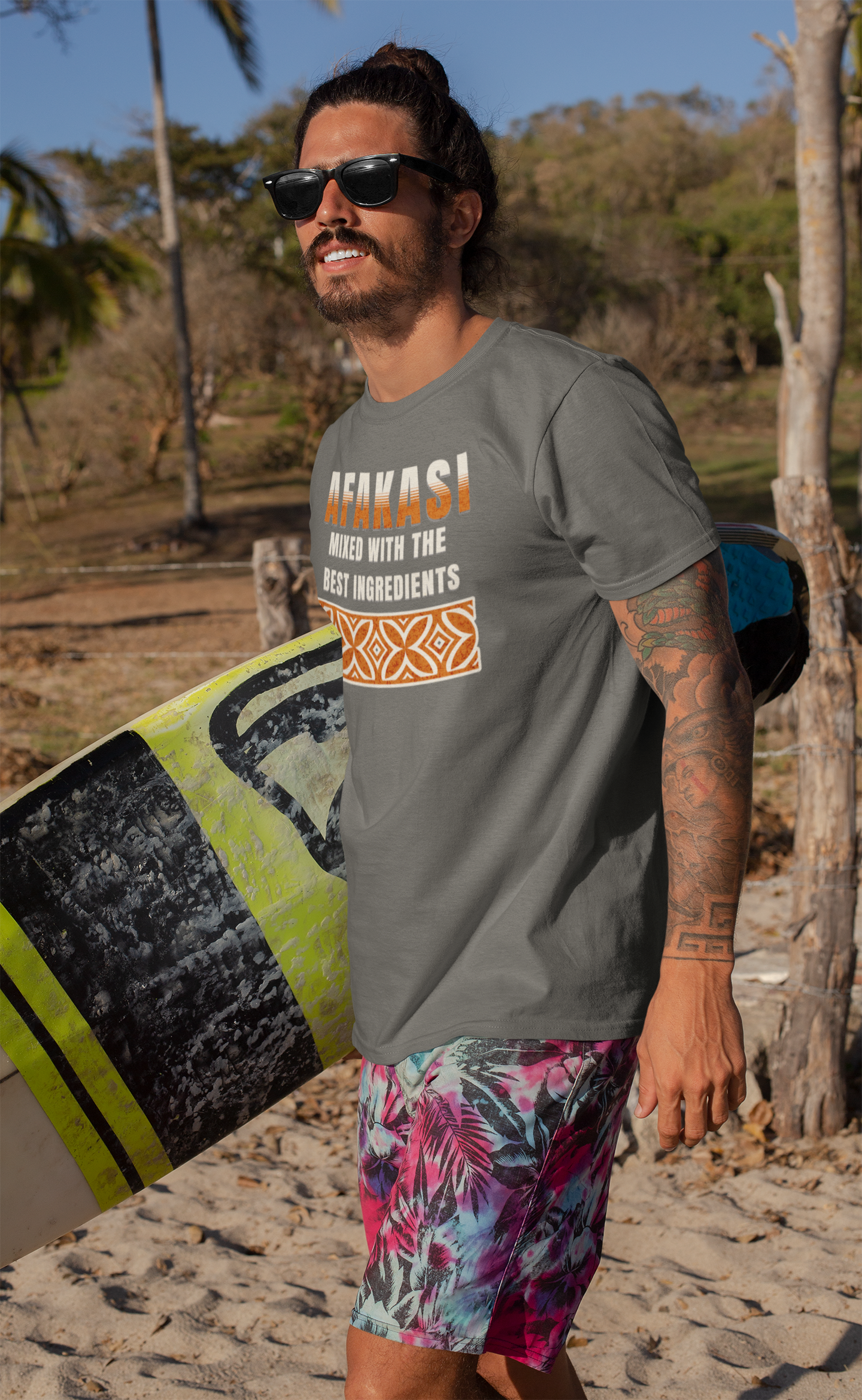 Afakasi Heritage Graphic Tee – Polynesian Roots & Culture