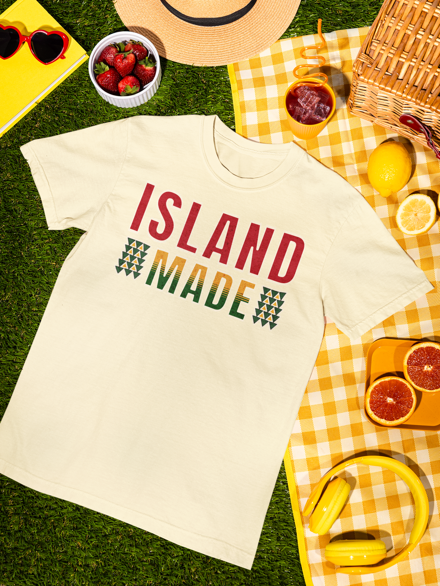 Island Made Vintage Graphic Tee | Polynesian Pride Shirt